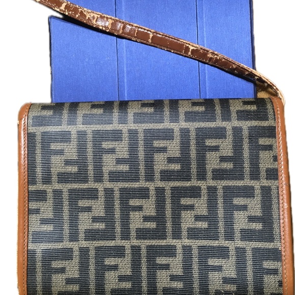 Fendi Vintage Zucca Convertible Clutch Crossbody Shoulder Handbag Small - Picture 5 of 16